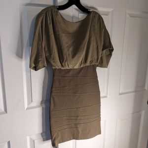 Y2K Alice + Olivia Bandage Skirt Olive Green Dress, Sz 2